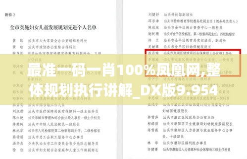 最准一码一肖100%凤凰网,整体规划执行讲解_DX版9.954