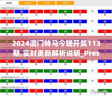 2024澳门特马今晚开奖113期,实时更新解析说明_Prestige53.222-2