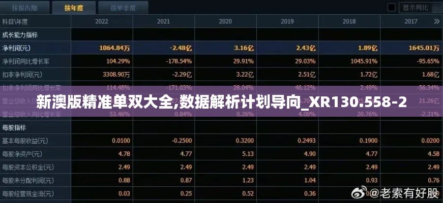 新澳版精准单双大全,数据解析计划导向_XR130.558-2