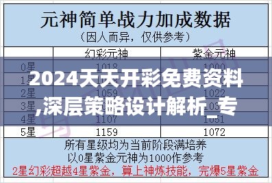 2024天天开彩免费资料,深层策略设计解析_专属版1.282-4