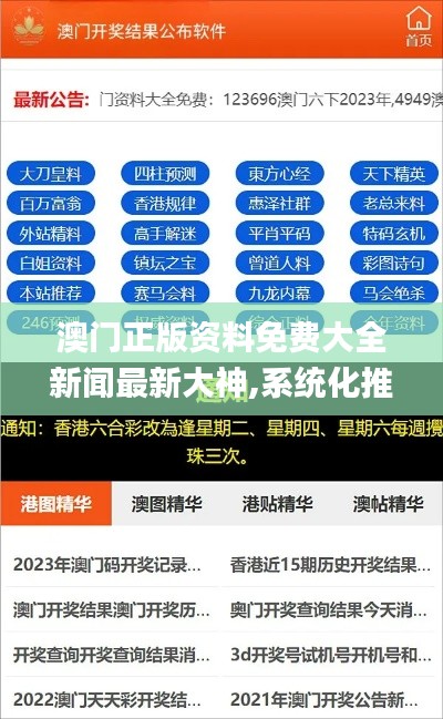 澳门正版资料免费大全新闻最新大神,系统化推进策略研讨_精简版27.178-6