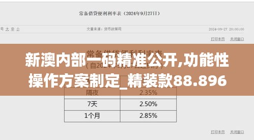 新澳内部一码精准公开,功能性操作方案制定_精装款88.896-3