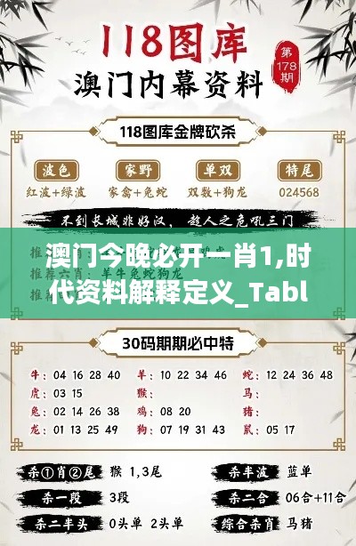 澳门今晚必开一肖1,时代资料解释定义_Tablet89.705-7