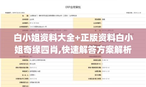白小姐资料大全+正版资料白小姐奇缘四肖,快速解答方案解析_X84.874-9