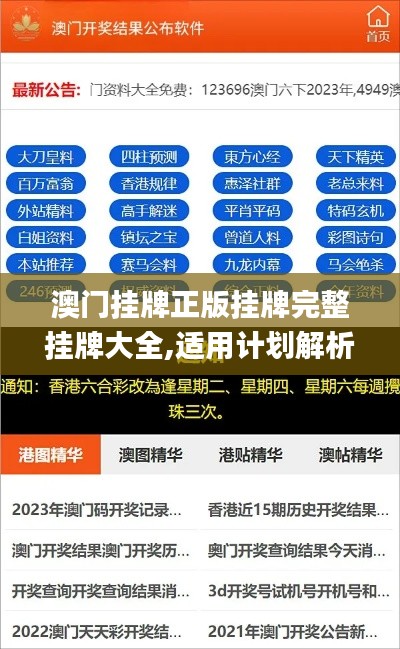澳门挂牌正版挂牌完整挂牌大全,适用计划解析_创意版43.603-5