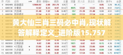 黄大仙三肖三码必中肖,现状解答解释定义_进阶版15.757