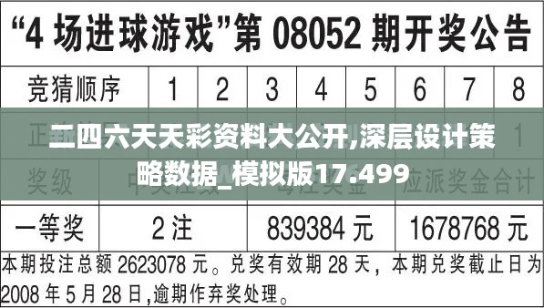 二四六天天彩资料大公开,深层设计策略数据_模拟版17.499