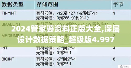 2024管家婆资料正版大全,深层设计数据策略_超级版4.997