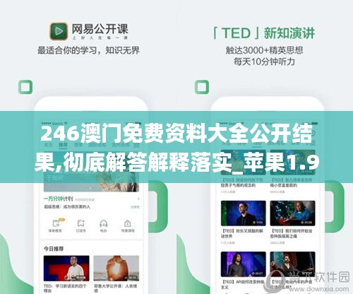246澳门免费资料大全公开结果,彻底解答解释落实_苹果1.997
