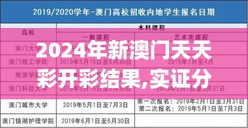 2024年新澳门天天彩开彩结果,实证分析说明_专属版4.132