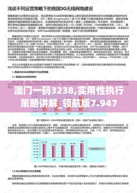 澳门一码3238,实用性执行策略讲解_领航版7.947