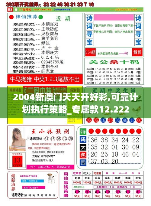 2004新澳门天天开好彩,可靠计划执行策略_专属款12.222