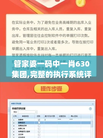 管家婆一码中一肖630集团,完整的执行系统评估_S5.961