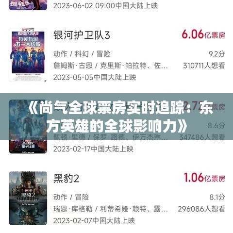 《尚气全球票房实时追踪：东方英雄的全球影响力》