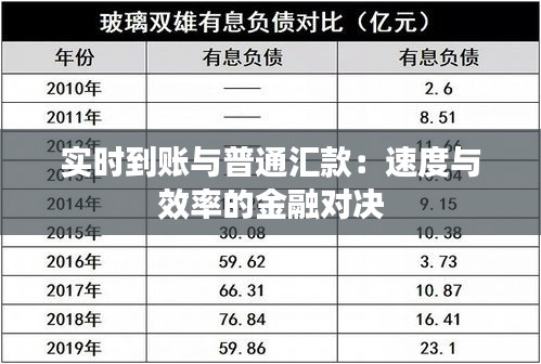 实时到账与普通汇款：速度与效率的金融对决
