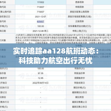实时追踪aa128航班动态：科技助力航空出行无忧