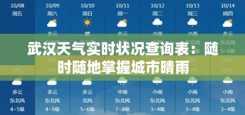 武汉天气实时状况查询表：随时随地掌握城市晴雨