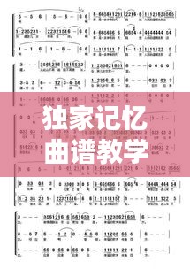 独家记忆曲谱教学，独家记忆演唱教程 