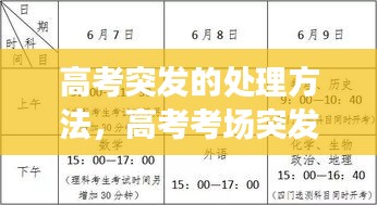 高考突发的处理方法，高考考场突发事件处理办法 