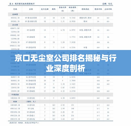 京口无尘室公司排名揭秘与行业深度剖析