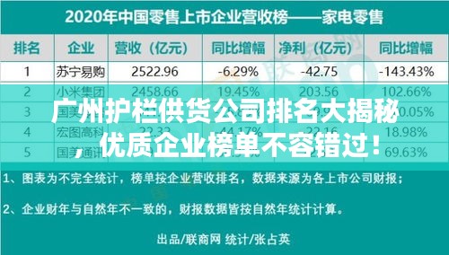 广州护栏供货公司排名大揭秘，优质企业榜单不容错过！