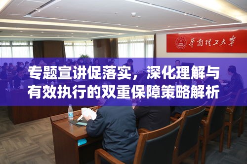 专题宣讲促落实，深化理解与有效执行的双重保障策略解析