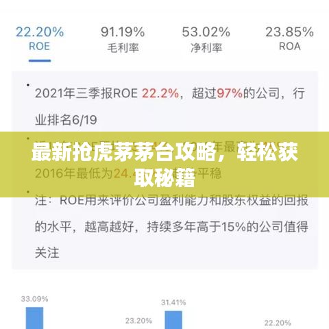 最新抢虎茅茅台攻略，轻松获取秘籍