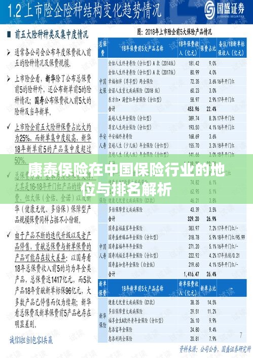 康泰保险在中国保险行业的地位与排名解析